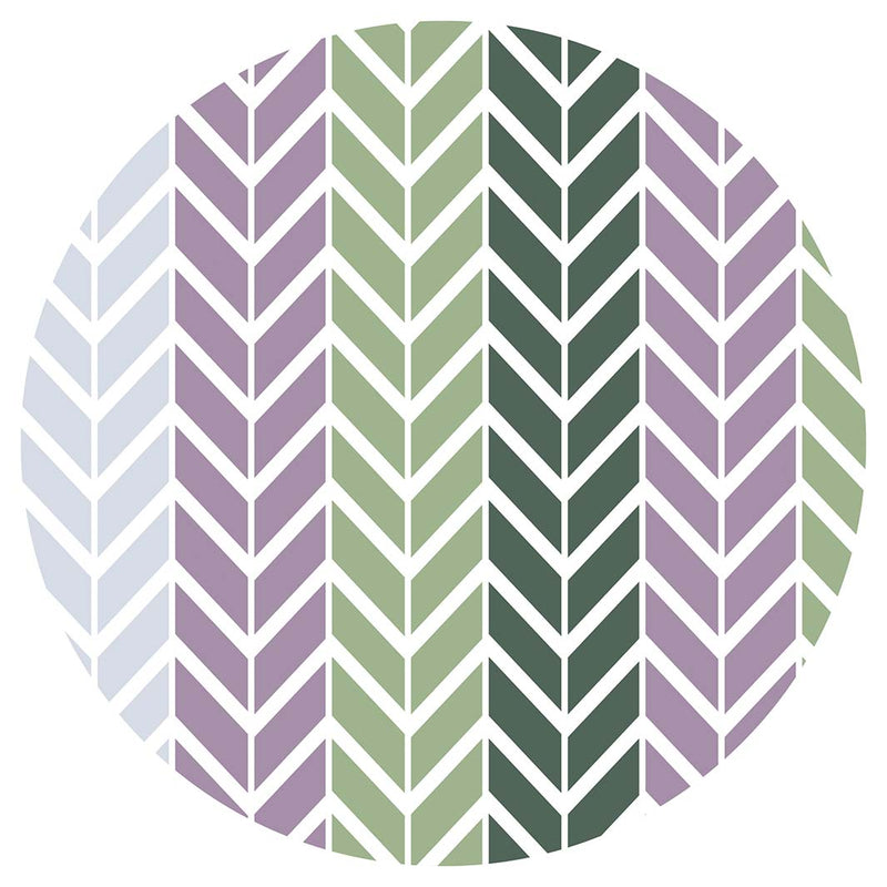 GEOMETRIC GREEN AND PURPLE CHEVRON PATTERN POT STAND