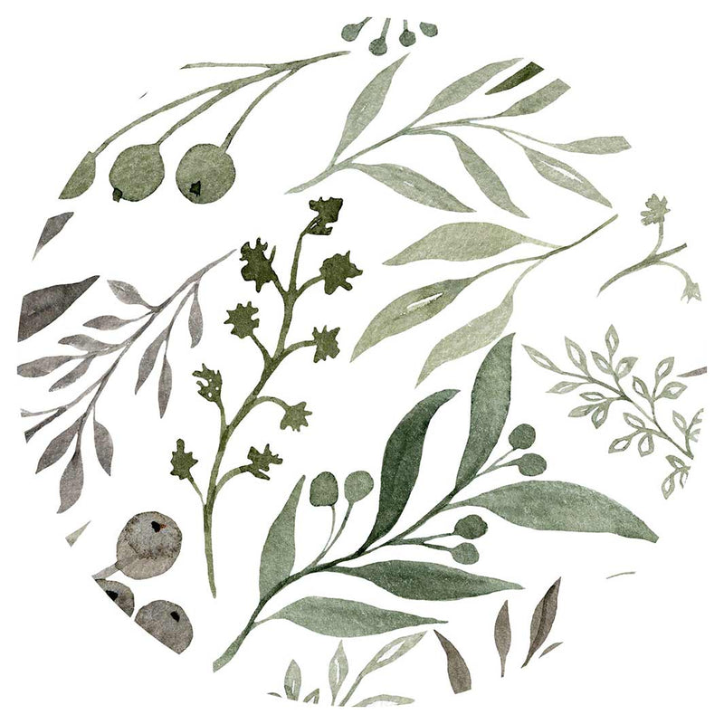 WATERCOLOUR GREEN LEAVES POT STAND