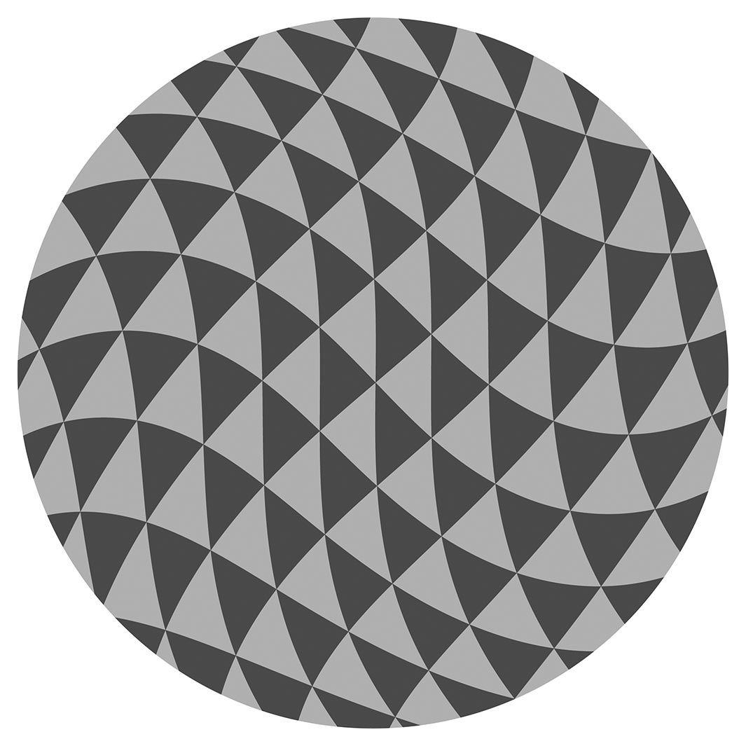 GEOMETRIC TRIANGLE GREY OPTICAL ILLUSION POT STAND