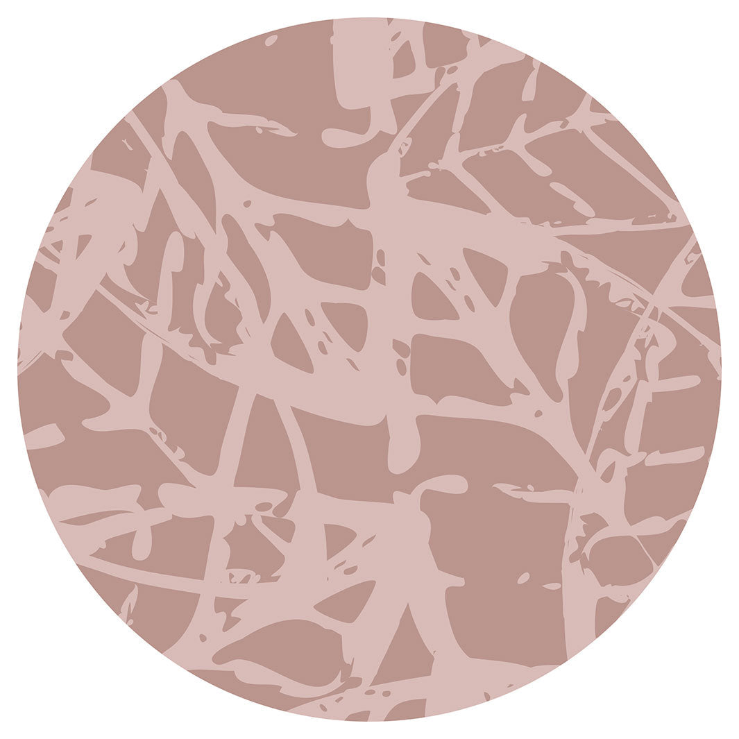 LEAF STAMP MUTED PINK PATTERN POT STAND