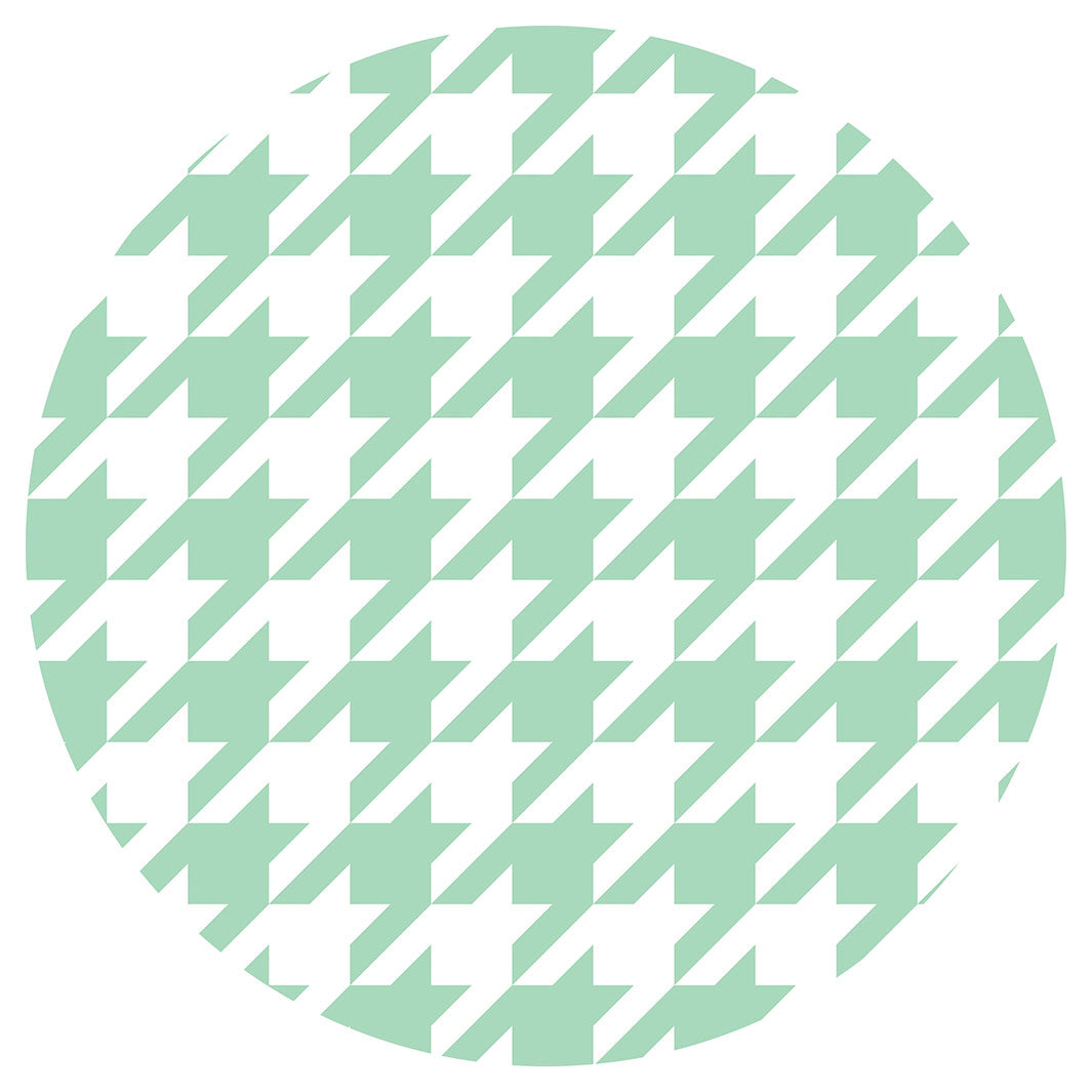 HOUNDSTOOTH LIGHT GREEN POT STAND