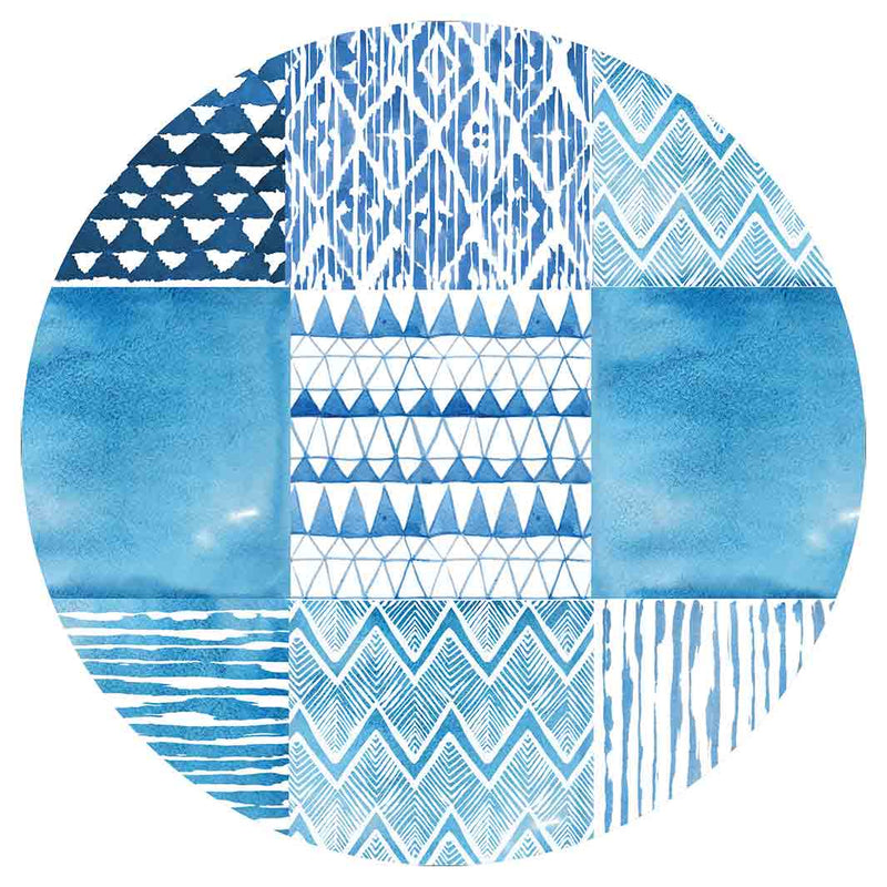 PATTERN BLUE WATERCOLOUR TILE POT STAND