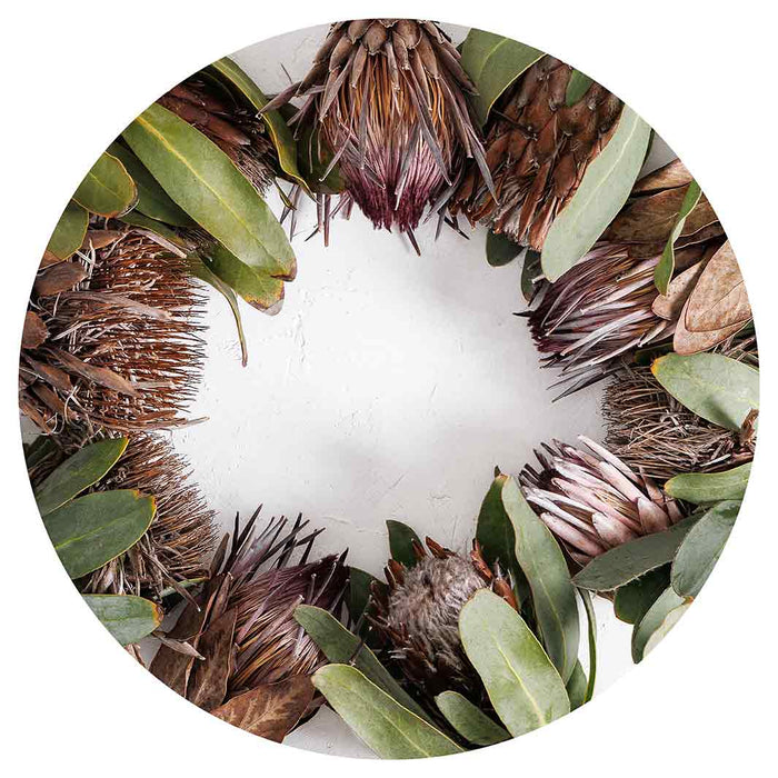 DRIED PROTEA ARRANGEMENT ROUND PLACEMAT