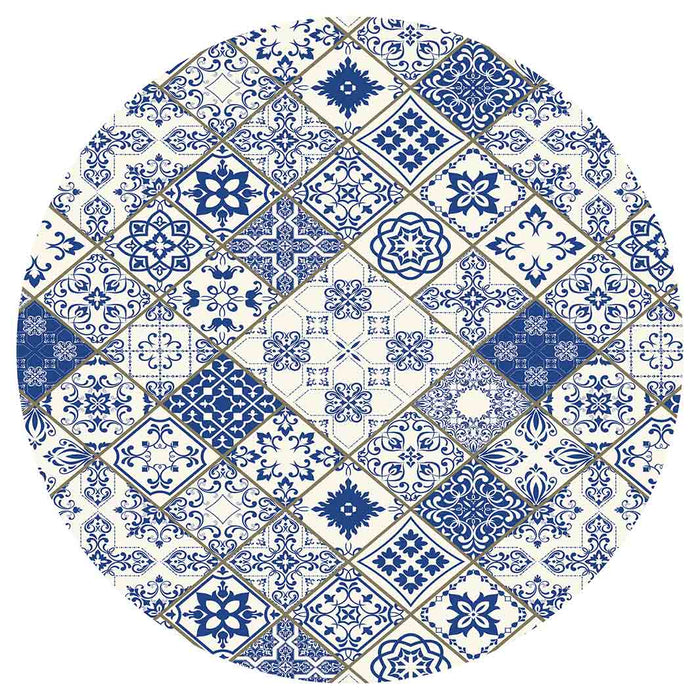 PATTERN BLUE DIAMOND LISBON ROUND PLACEMAT