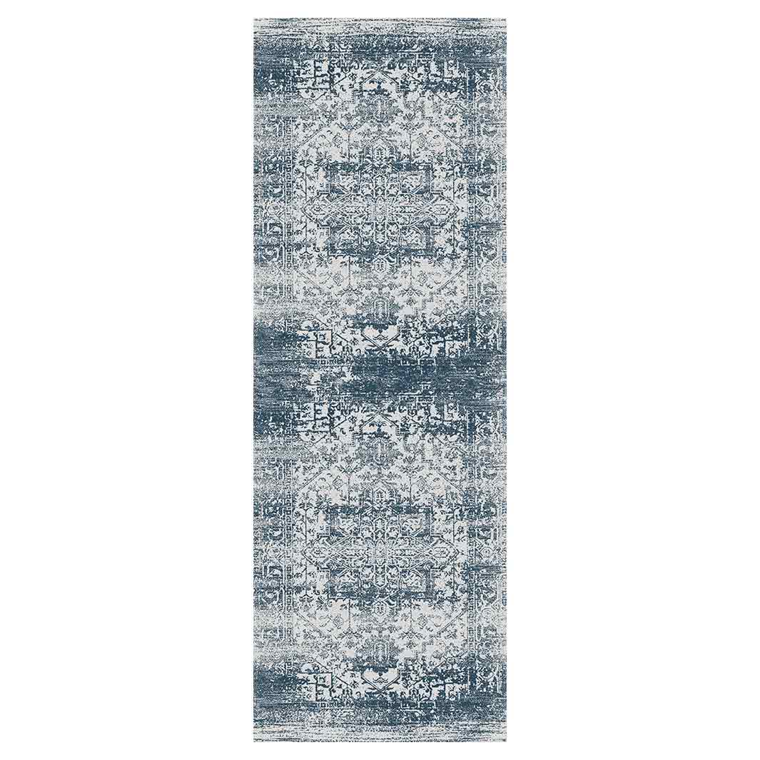 CLASSIC BLUE DISTRESSED VINTAGE RUNNER RUG