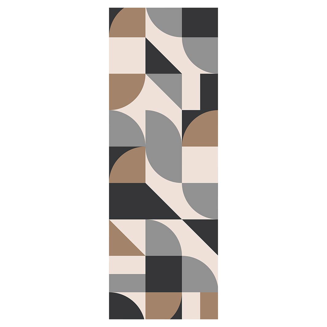 MODERN NATURAL ABSTRACT GEO SHAPES RUNNER RUG