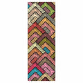 MODERN MULTICOLOUR TRIBAL PATTERN RUNNER RUG