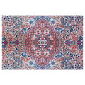 CLASSIC BLUE AND RED PERSIAN RECTANGULAR RUG