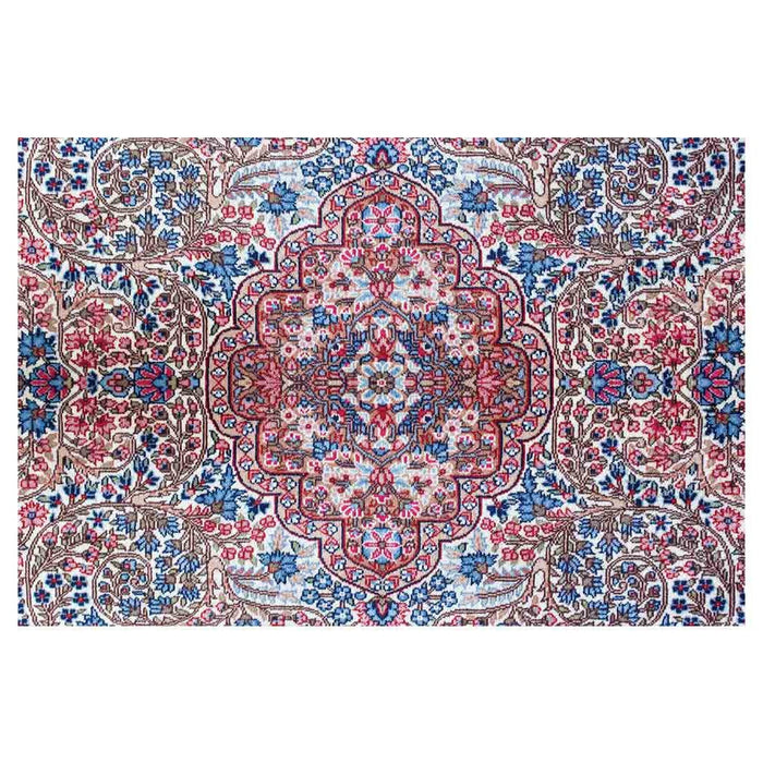 CLASSIC BLUE AND RED PERSIAN RECTANGULAR RUG