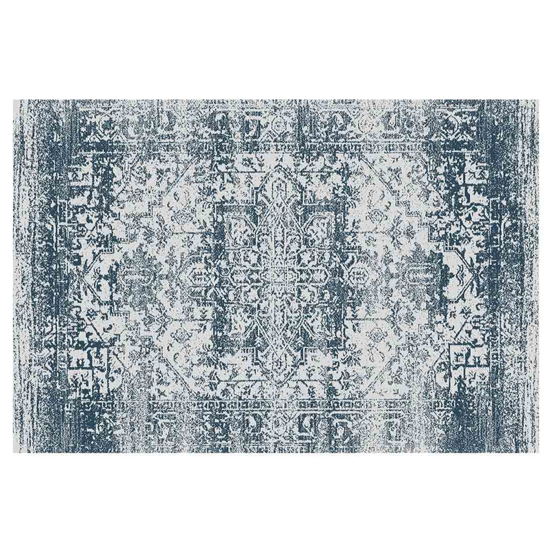 CLASSIC BLUE VINTAGE DISTRESSED RECTANGULAR RUG