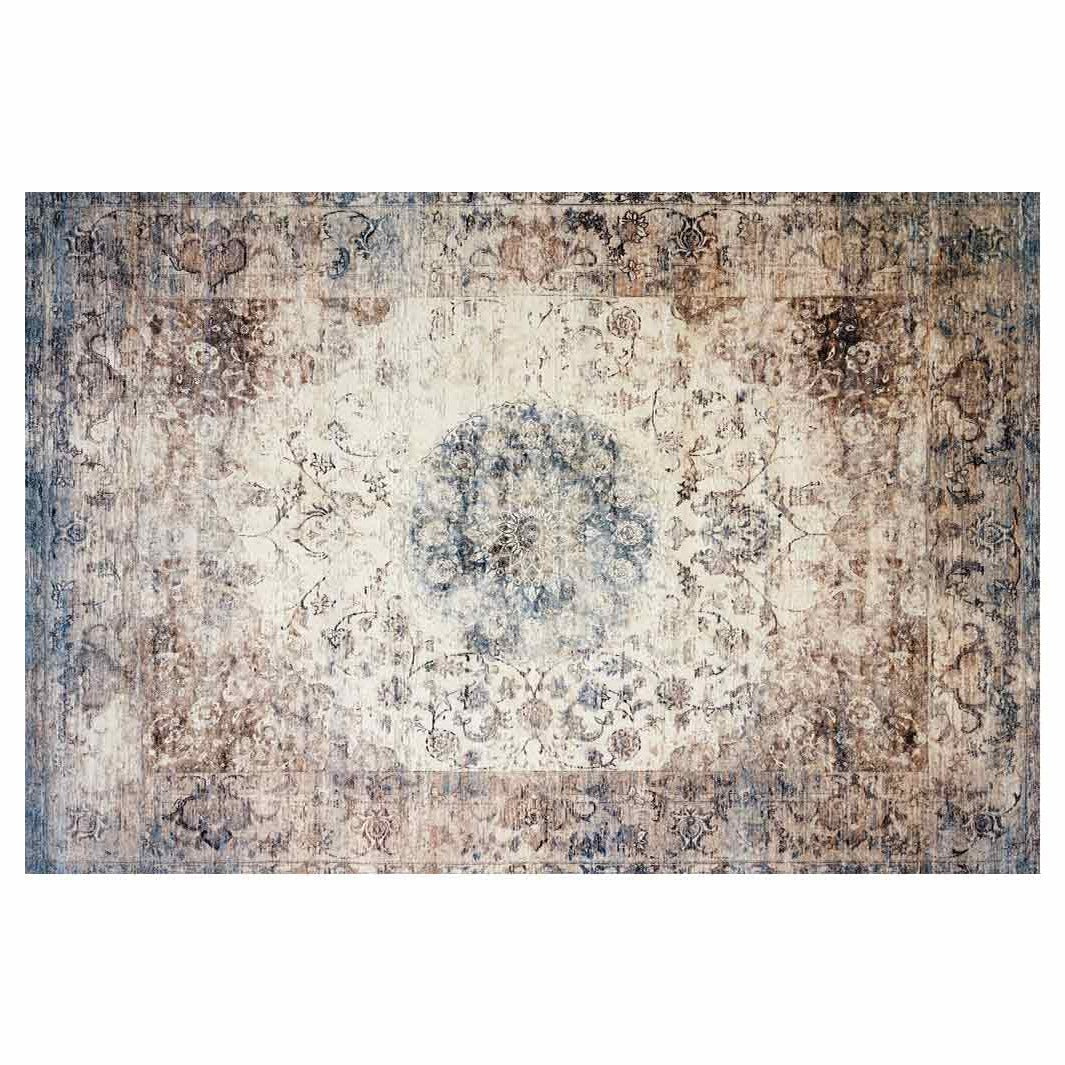 CLASSIC BROWN VINTAGE DISTRESSED RECTANGULAR RUG