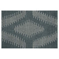 CONTEMPORARY CHARCOAL TRIBAL DIAMOND DESIGN RECTANGULAR RUG