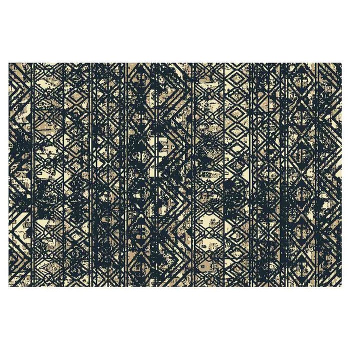 CONTEMPORARY NATURAL AFRICAN TRIBAL RECTANGULAR RUG