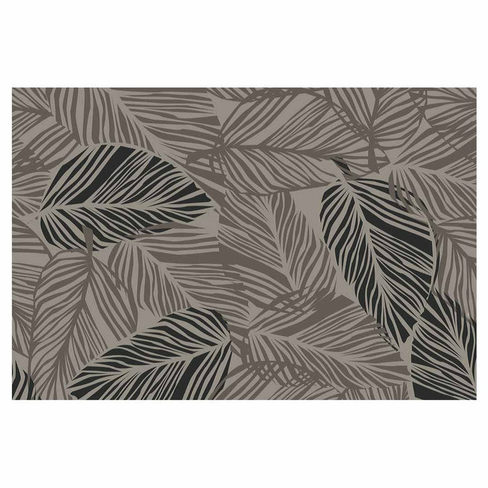 CONTEMPORARY NATURAL MODERN LEAF RECTANGULAR RUG