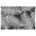 MODERN MONOCHROME OASIS PALM LEAF RECTANGULAR RUG