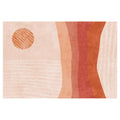 MODERN ORANGE DESERT DUNES ABSTRACT RECTANGULAR RUG