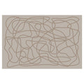 MODERN NATURAL ABSTRACT SCRIBBLE RECTANGULAR RUG