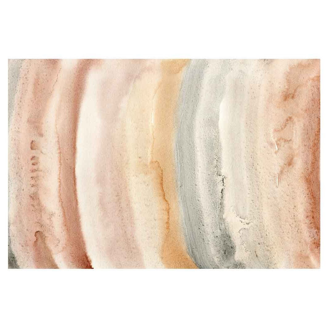 MODERN RAINBOW SANDY DUNE WATERCOLOUR ABSTRACT RECTANGULAR RUG