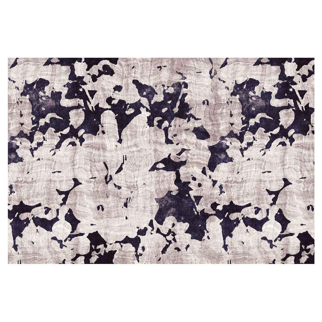 MODERN BEIGE ABSTRACT PAINT PATTERN RECTANGULAR RUG