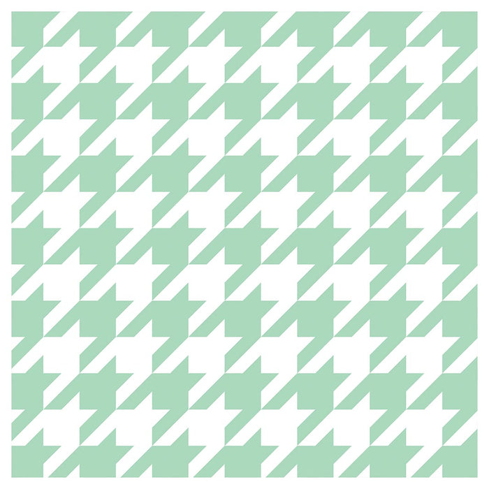 HOUNDSTOOTH LIGHT GREEN SQUARE SCATTER CUSHION