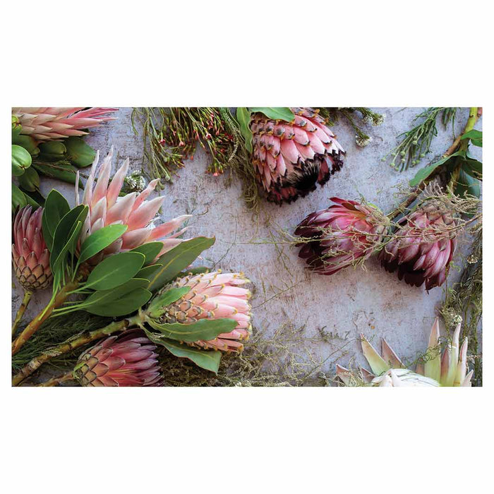 FLORAL PINK MIXED KING PROTEAS RECTANGULAR SCATTER CUSHION
