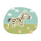 KIDS PASTEL ZEBRA ANIMAL CUSHION