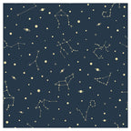 KIDS DARK BLUE STARS DOTS PATTERN CUSHION