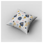 KIDS COLOURFUL SPACESHIPS PATTERN CUSHION