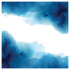 KIDS BLUE WATERCOLOUR ART CUSHION