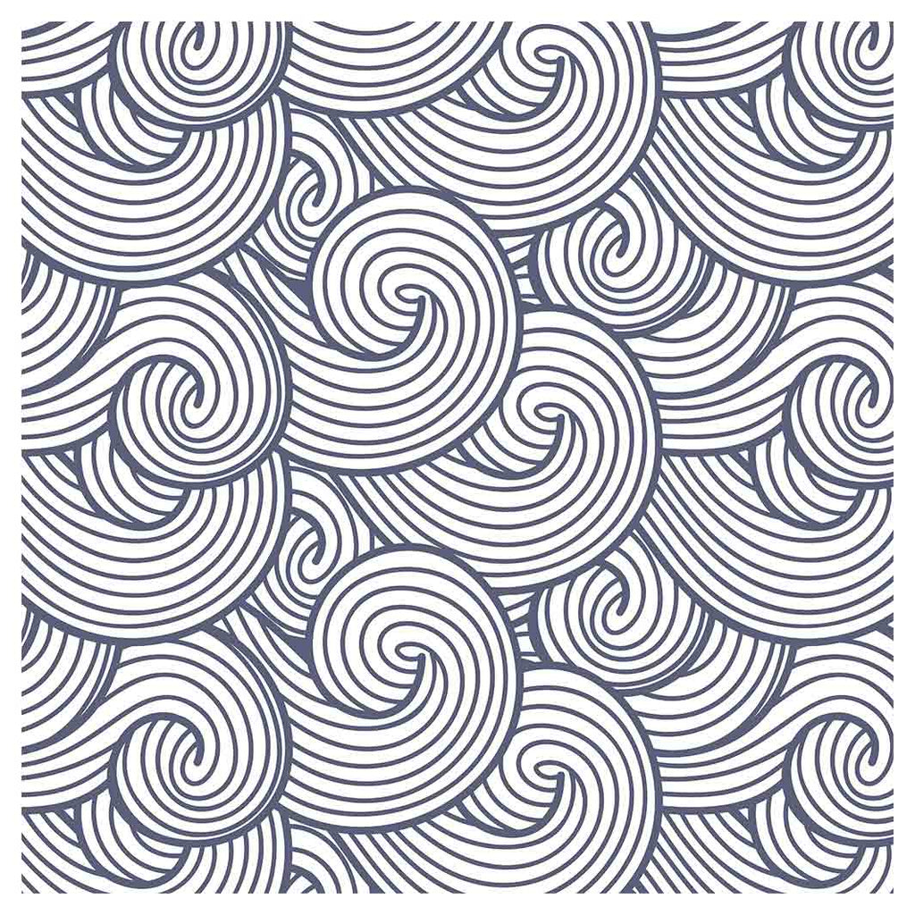 KIDS NAVY WAVES LINE PATTERN CUSHION