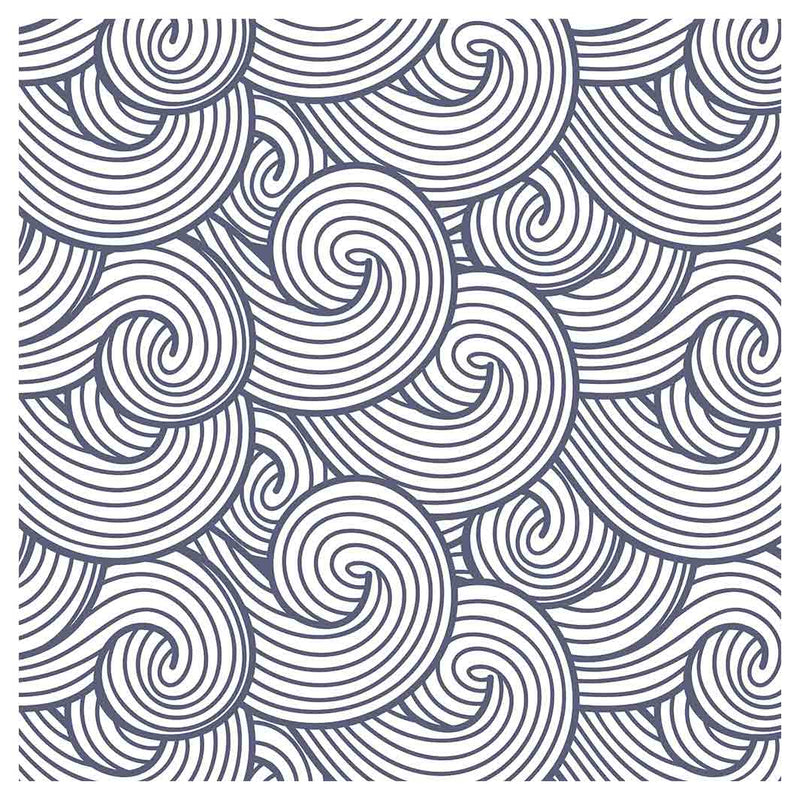 KIDS NAVY WAVES LINE PATTERN CUSHION