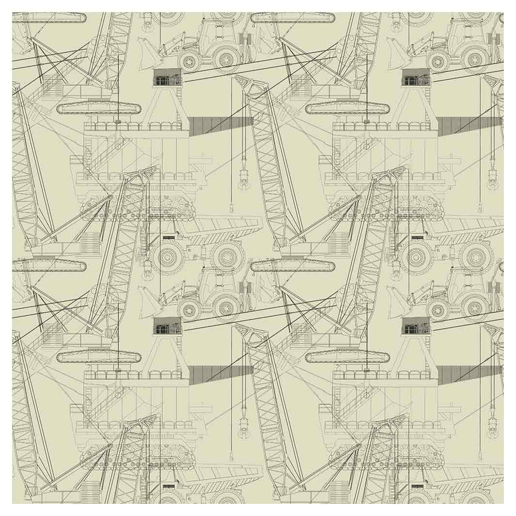 KIDS NEUTRAL CONSTRUCTION SKETCH ART CUSHION