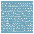 KIDS BLUE WHITE LINE WAVE PATTERN CUSHION