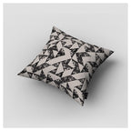 KIDS BEIGE AND BLACK GEOMETRIC PATTERN CUSHION