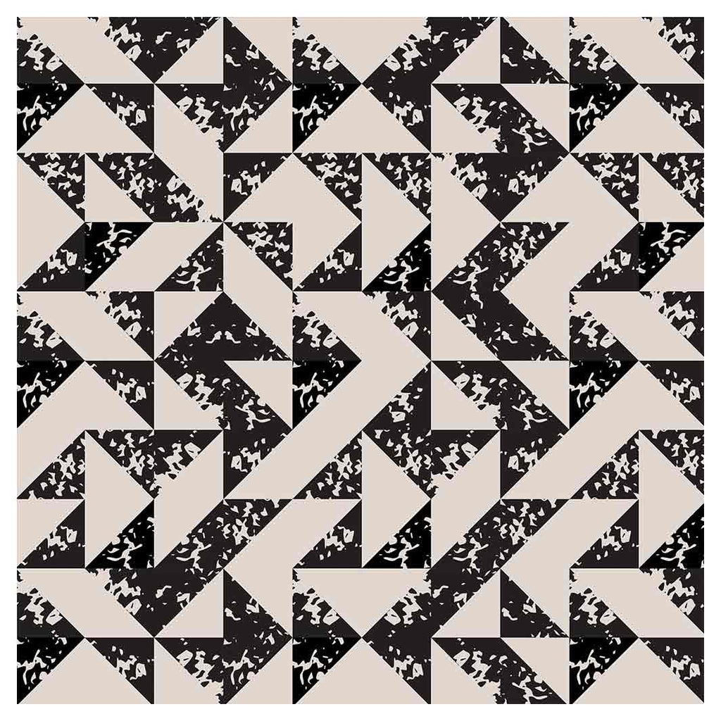 KIDS BEIGE AND BLACK GEOMETRIC PATTERN CUSHION