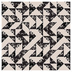 KIDS BEIGE AND BLACK GEOMETRIC PATTERN CUSHION