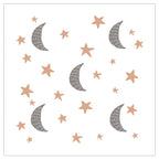 KIDS GREY AND PINK MOON AND STARS CUSHION