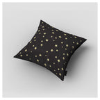 KIDS BLACK AND YELLOW STARS PATTERN CUSHION