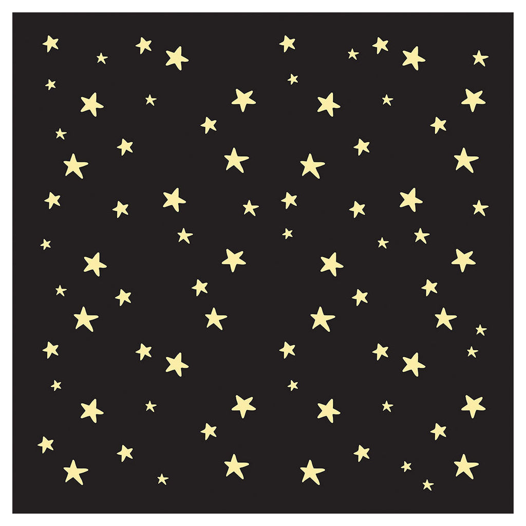 KIDS BLACK AND YELLOW STARS PATTERN CUSHION