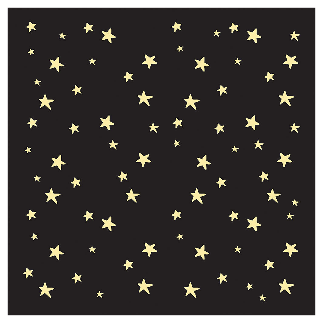 KIDS BLACK AND YELLOW STARS PATTERN CUSHION