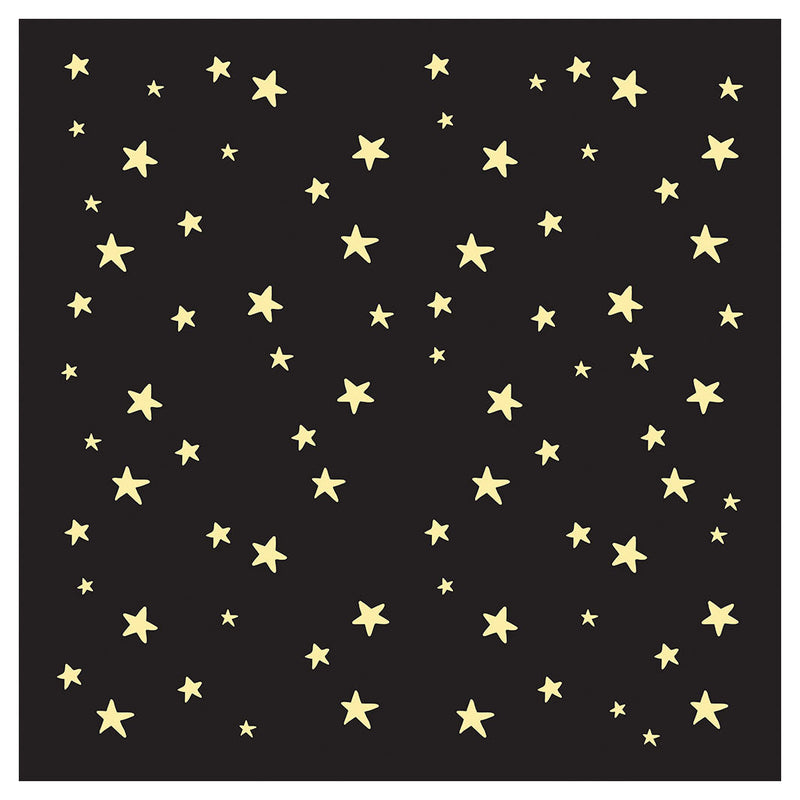 KIDS BLACK AND YELLOW STARS PATTERN CUSHION