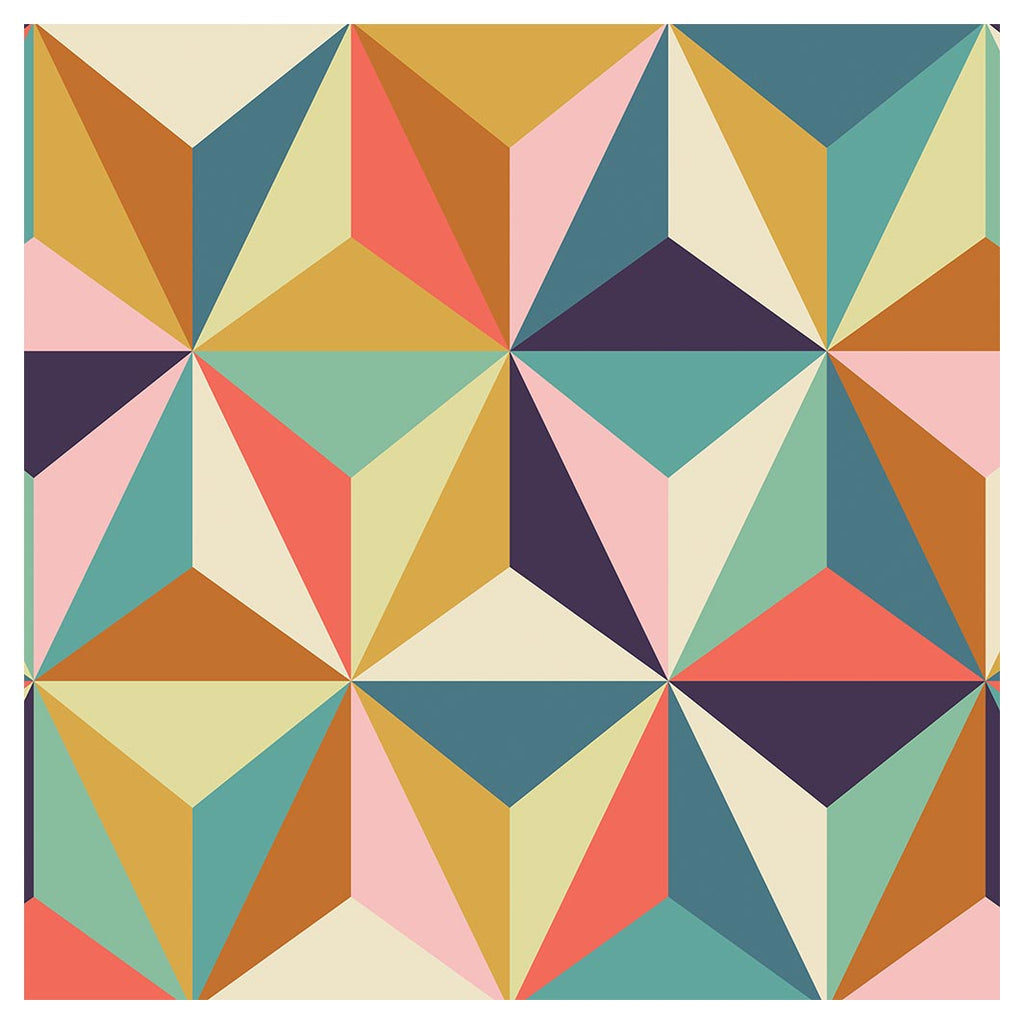 KIDS MULTICOLOUR GEOMETRIC DIAMOND PATTERN CUSHION