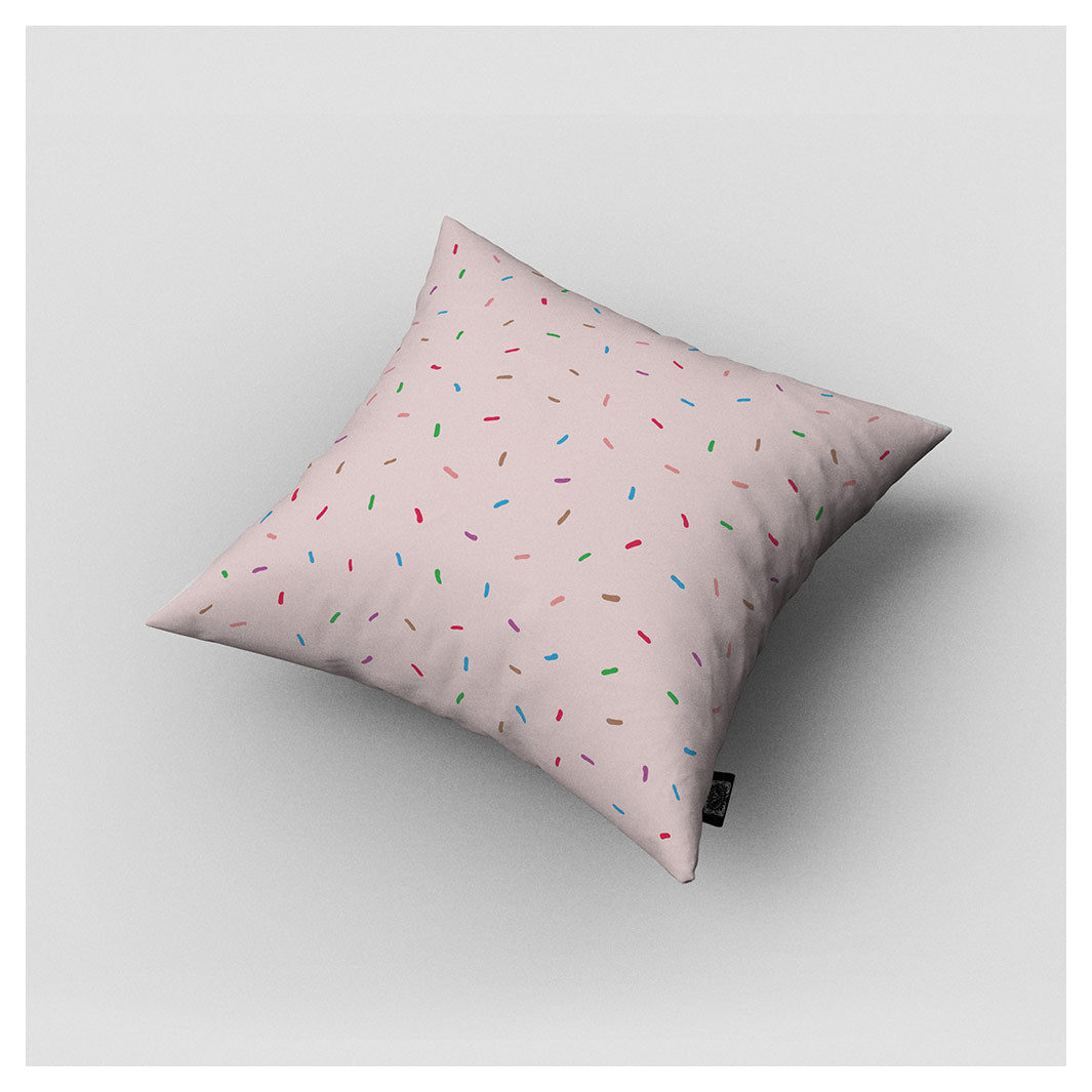 KIDS PINK DONUT SPRINKLES CUSHION