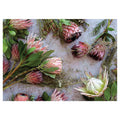 FLORAL PINK MIXED KING PROTEAS TABLECLOTH