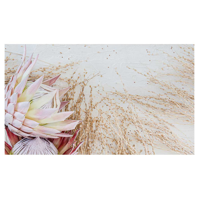 FLORAL PINK GRASSY PROTEA TABLECLOTH