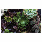 NATURAL GREEN AND PURPLE ALOE GARDEN TABLECLOTH