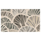 PATTERN BROWN AND BUTTERSCOTCH ABSTRACT LEAF TABLECLOTH