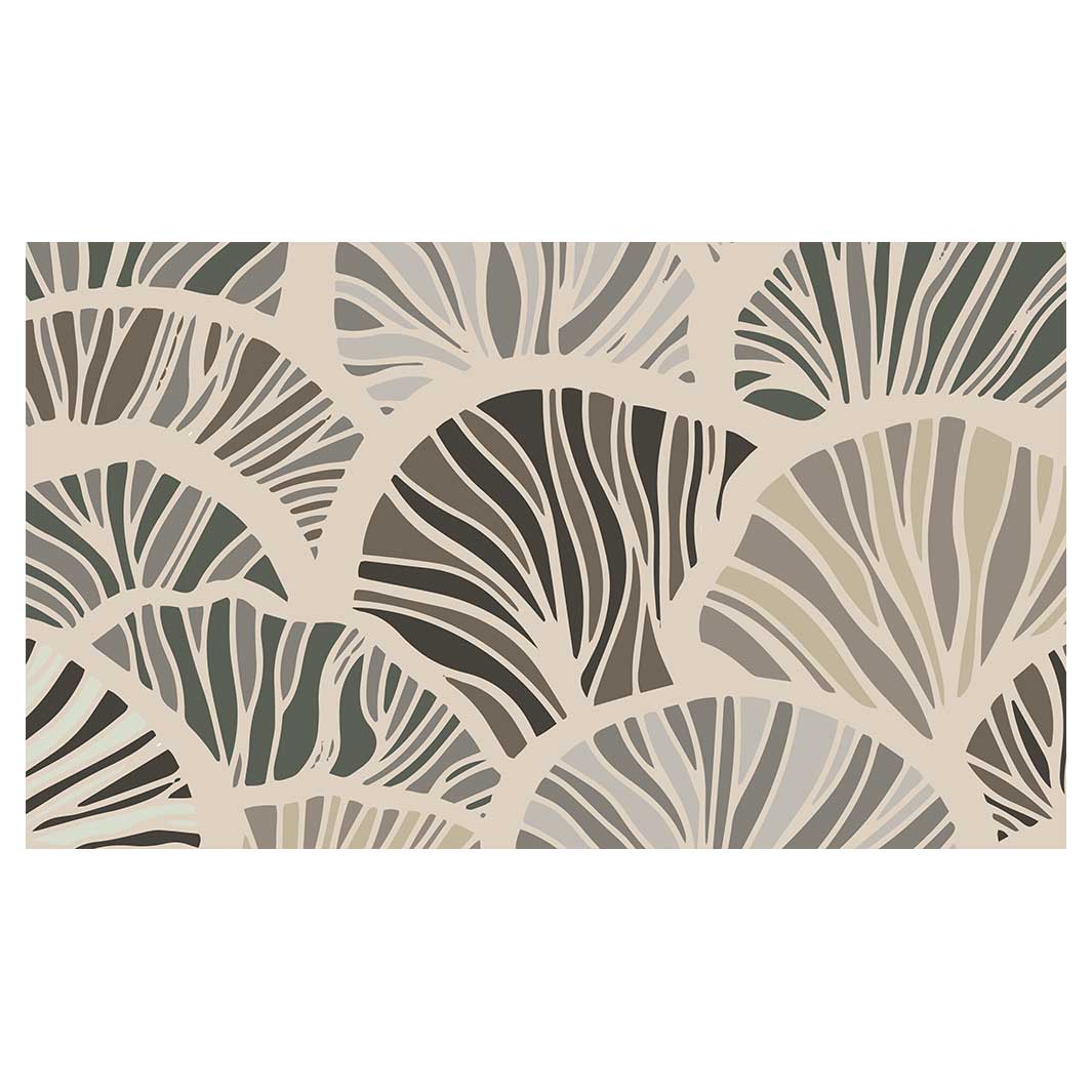 PATTERN BROWN AND BUTTERSCOTCH ABSTRACT LEAF TABLECLOTH