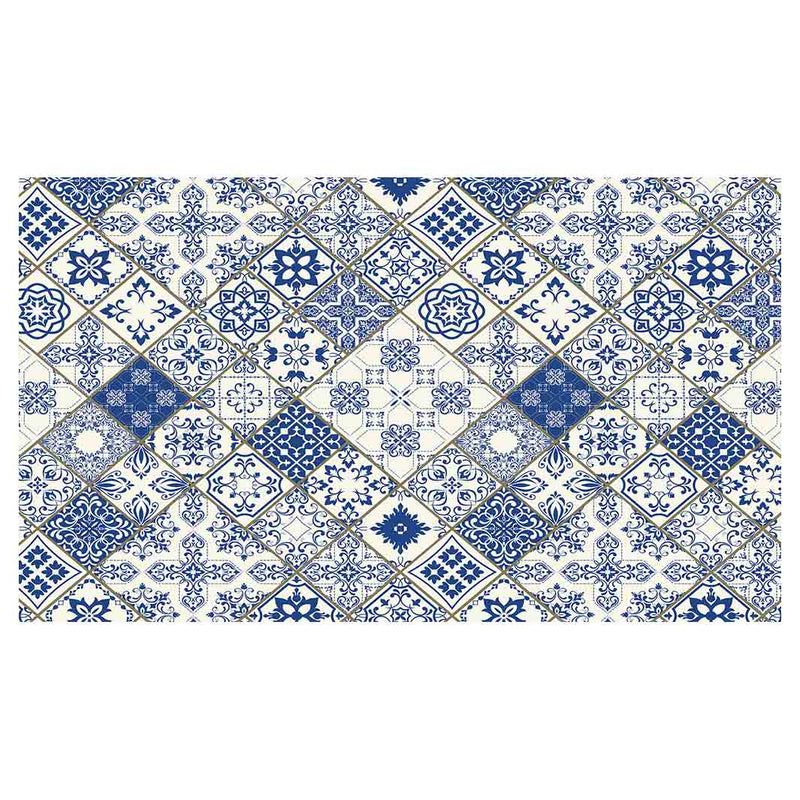 PATTERN BLUE DIAMOND LISBON TABLECLOTH