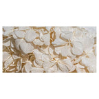 FLORAL CREAM BLEACHED HYDRANGEA LEAVES TABLECLOTH